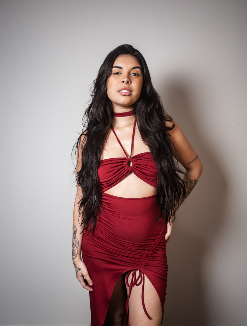 Vestido Bordo