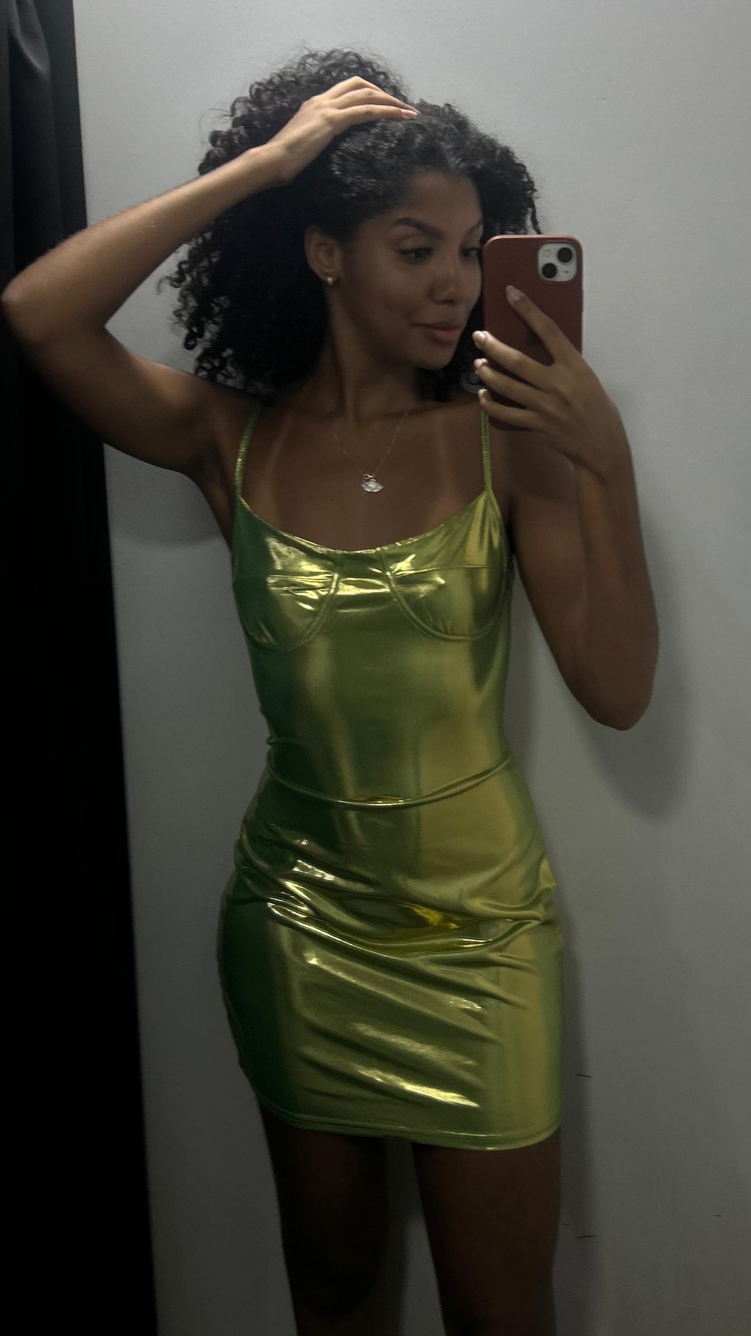 Vestido Verde Metálico