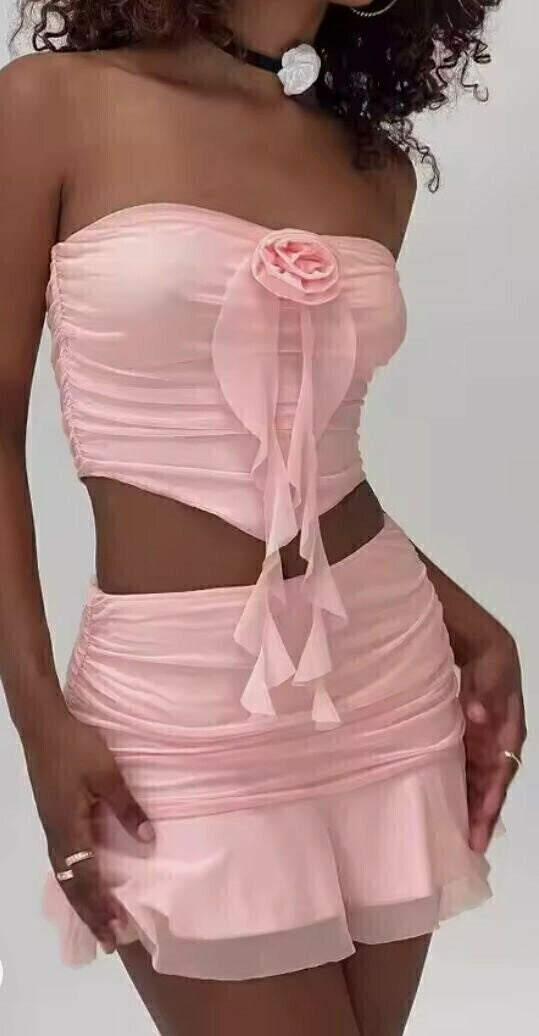 Conjunto Rosa de Seda
