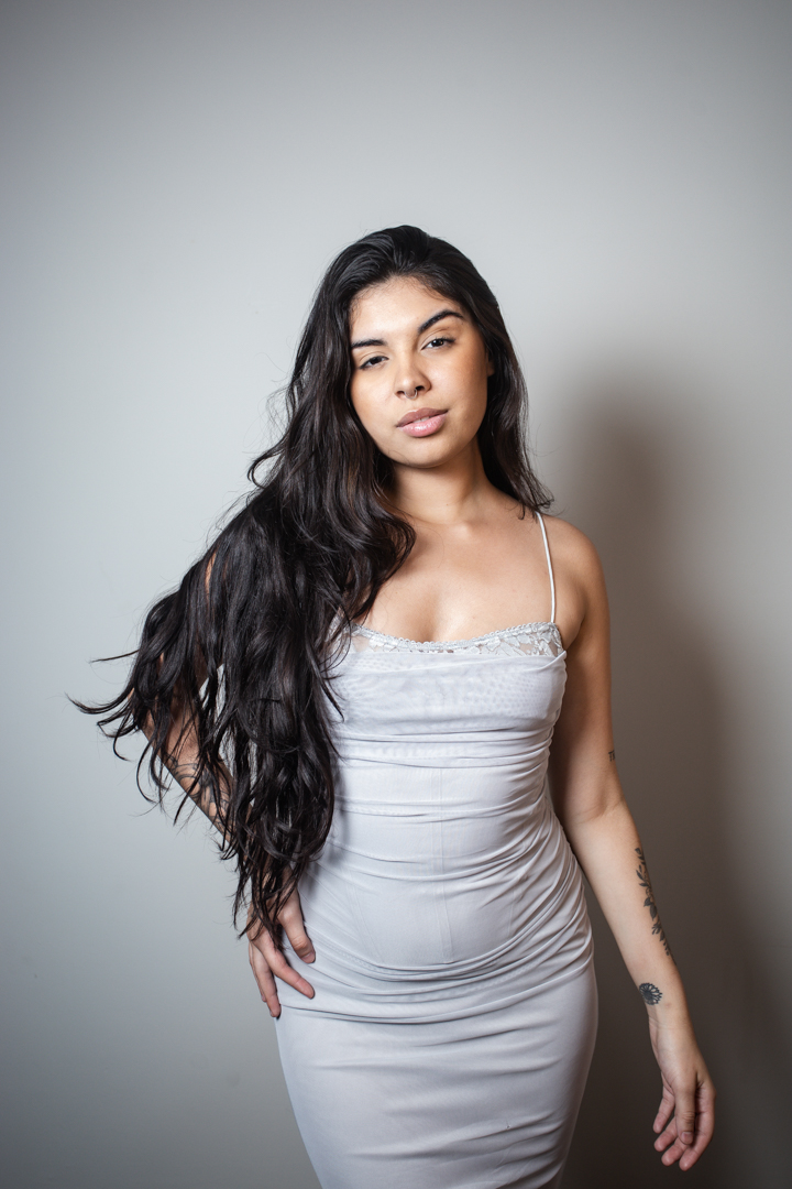 Vestido Renda cinza