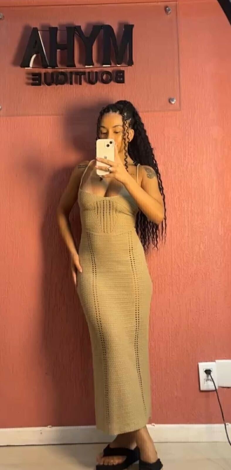 crochet elegance Marrom